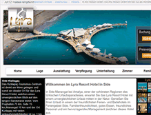 Tablet Screenshot of lyra-resort.de